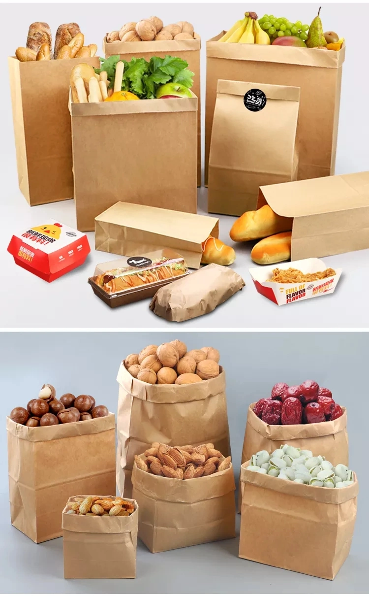 Hot Sales Eco-Friendly Food Grade Sos White Kraft Paper Bags