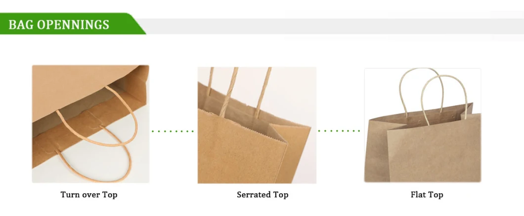 Heavy Duty Colored Turnover Top Reinforced Bottom Paper Shopping Bags