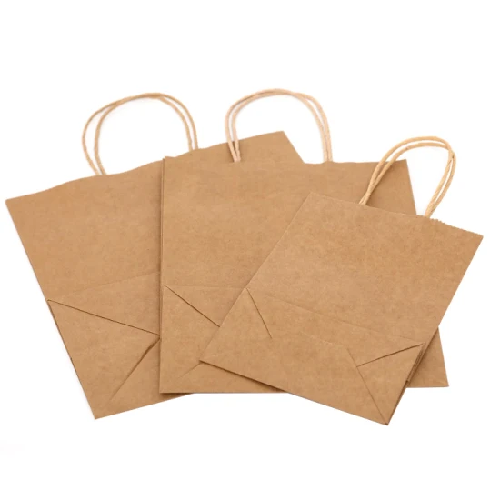Carta kraft usa e getta, borsa in carta kraft bianca, senza maniglia, protezione ambientale, sacchetto di carta degradabile