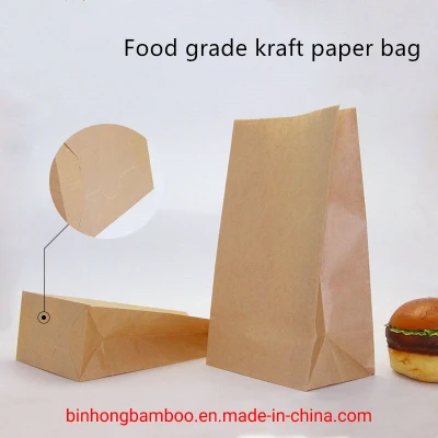 Sandwich Food Packaging Snack Food Sos Sacchetti di carta Kraft marrone per tè verde